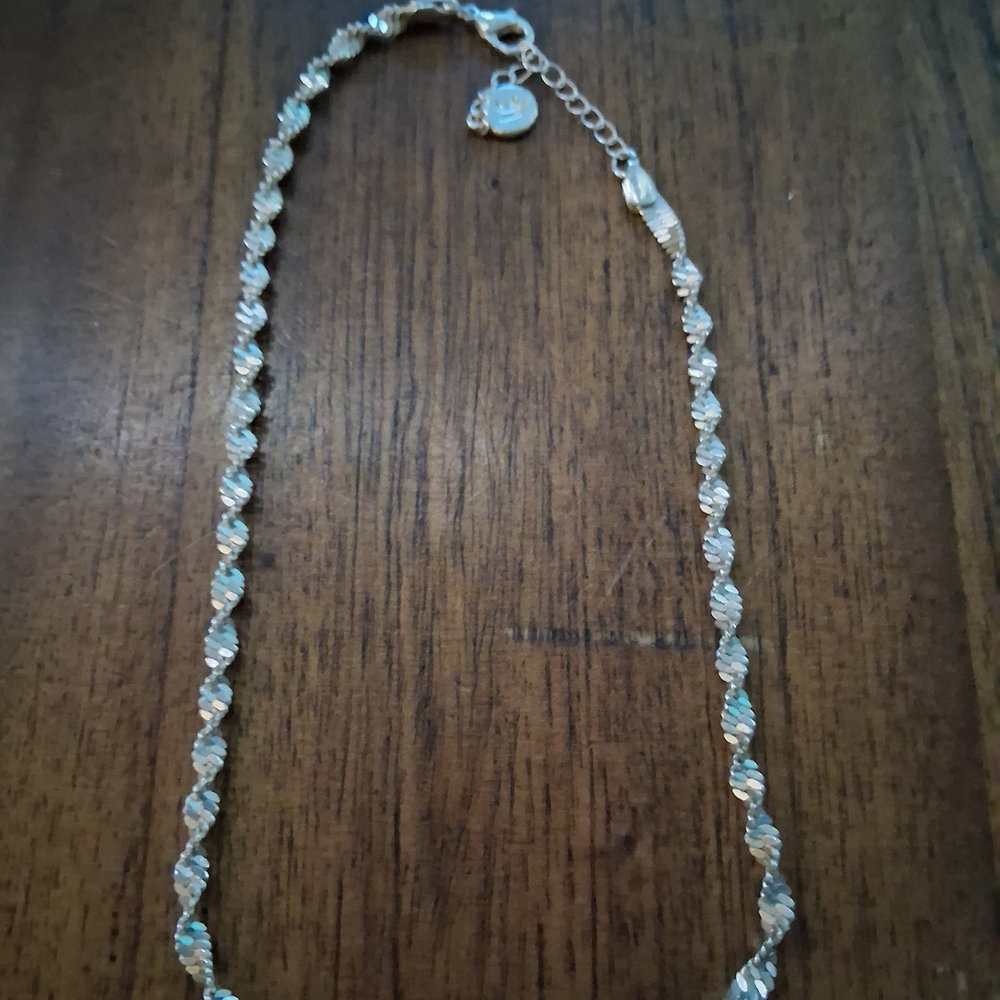 Liz Claiborne Twisted Silver Necklace